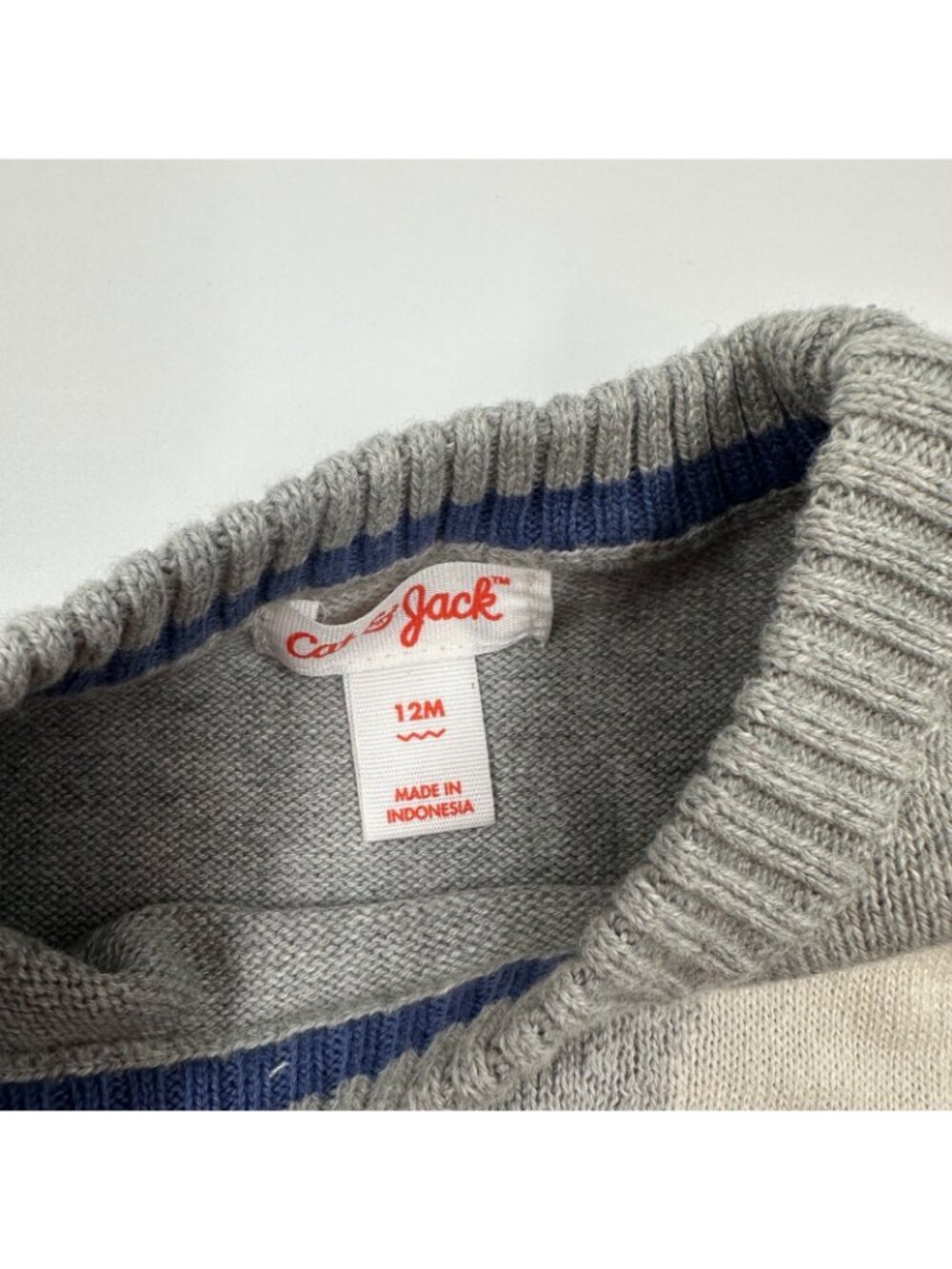 Cat & Jack Sweater Baby 12M Gray Bunny Graphic Crewneck 100% Cotton Pullover NEW - Picture 8 of 8